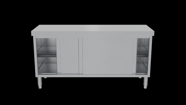 Work Bench Cabinet With Single-Sided Sliding Door