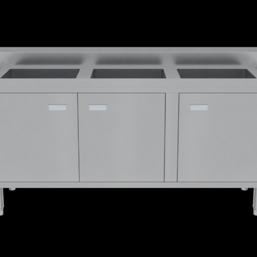 Triple Bowls Sink Cabinet