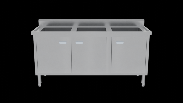 Triple Bowls Sink Cabinet