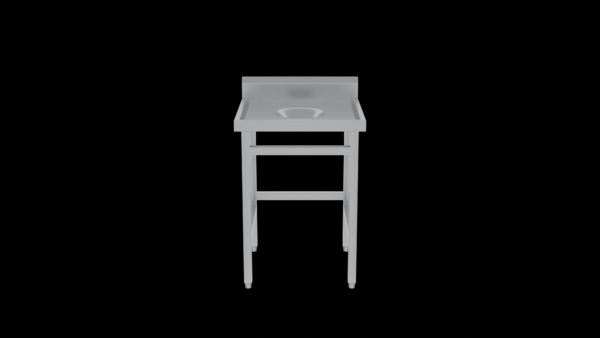 Waste Collection Bench With Splash Back